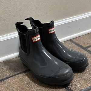 Hunter Womens Gray Rain Boots